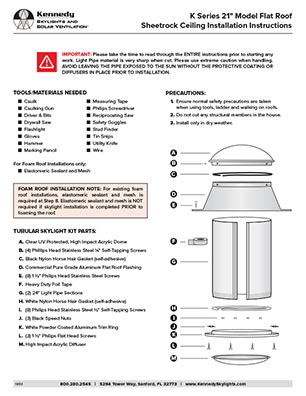 Kennedy K Series 21 Flat Roof Tube Install Thumb