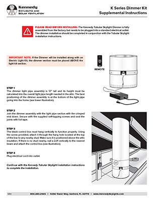 Kennedy K Series Dimmer Kit Supplement Thumb