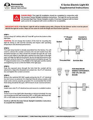 Kennedy Single Socket Light Kit Install Thumb