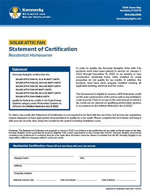 Kennedy SAF Residential Certification Thumb