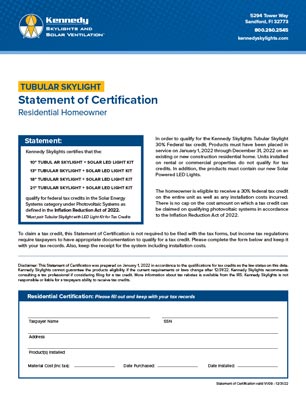 Kennedy K Series Tubular Residential Certification Thumb