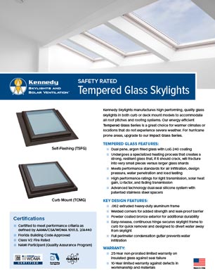 Kennedy Tempered Glass Traditional Skylight Flyer Thumb