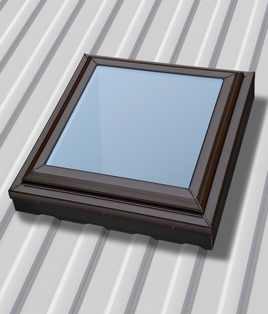 Kennedy Curb Mount Glass Skylight on Metal Roof