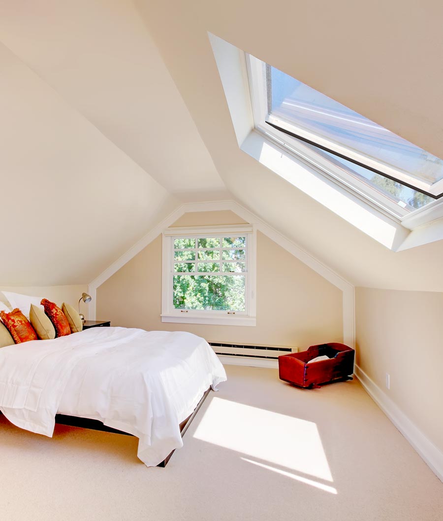 Kennedy Self Flashing Vented Glass Skylight in Bedroom