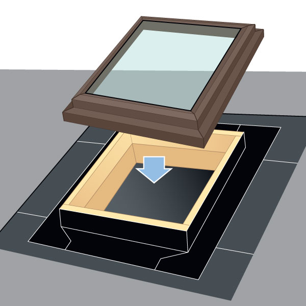 Curb Mount Skylight Installation Diagram