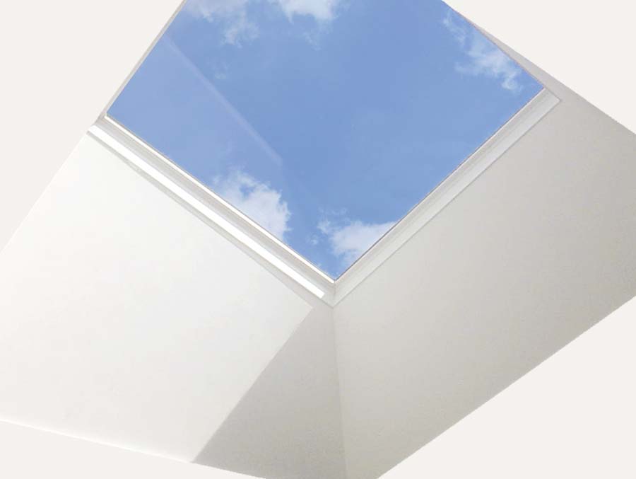 kennedy curb mount aluminum hurricane rated polycarbonate skylight installed in bathroom