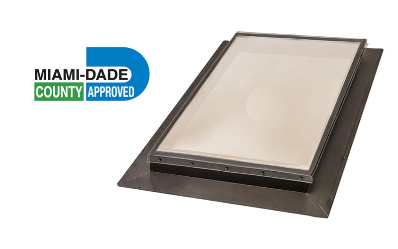 Kennedy Miami Dade NOA Hurricane Rated Self Flashing Polycarbonate Skylight