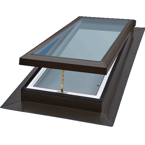 Self-Flashing Vented Glass Skylight