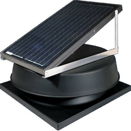 32 Watt Curb Mount Solar Attic Fan Black