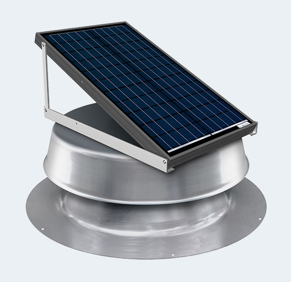 32 Watt Roof Mounted Solar Atic Fan Mill Finish