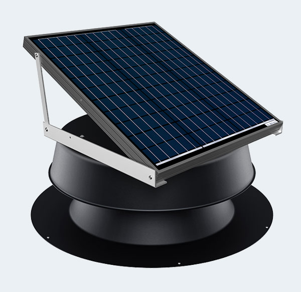 48 Watt Roof Mounted Solar Atic Fan Black