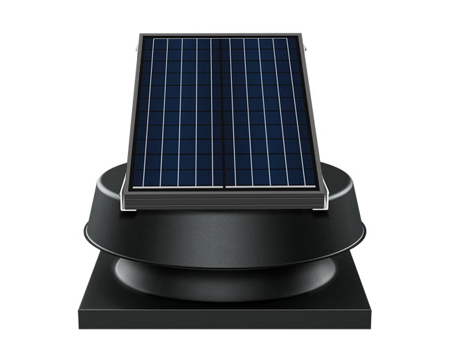 Kennedy roof mount 32watt black solar attic fan