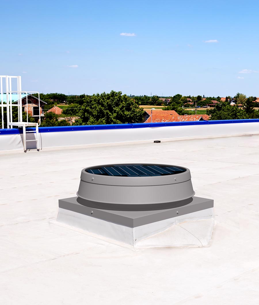 kennedy low profile curb mount fan on foam roof