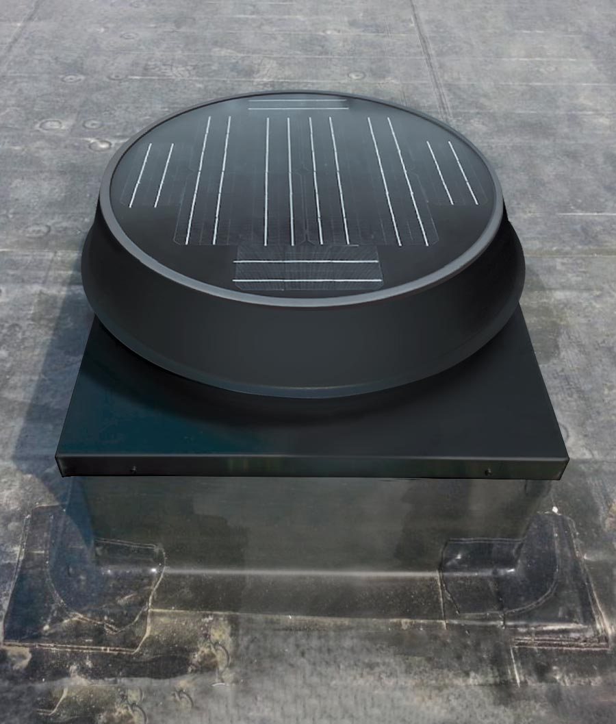 kennedy low profile curb mount fan installed on commerical roof
