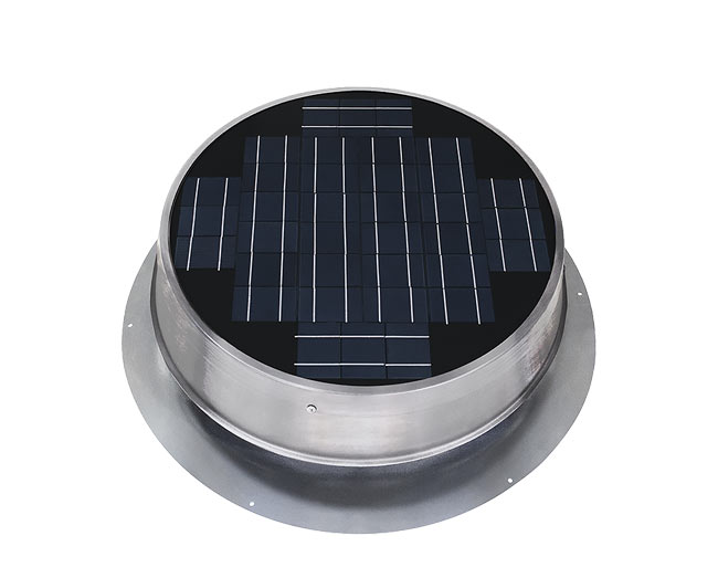 Kennedy roof mount fixed panel 35 watt black solar attic fan