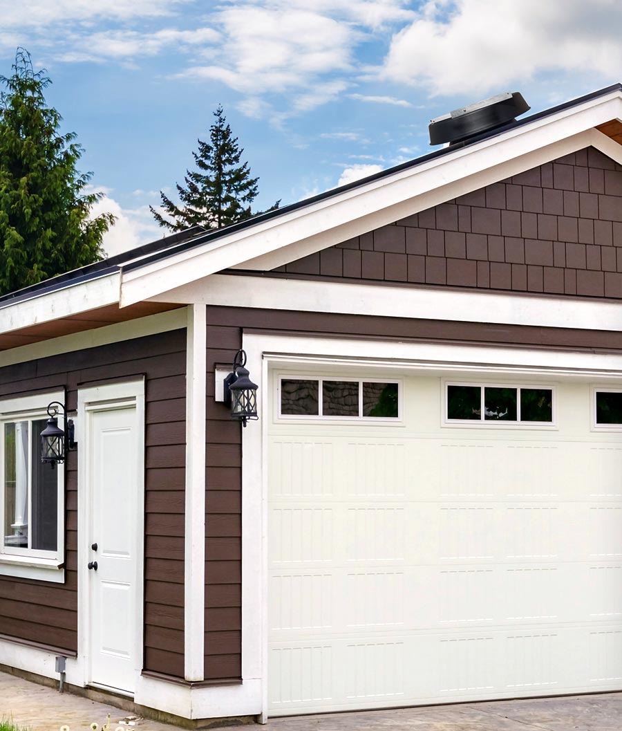 Garage Exhaust Vent Installed on Garage