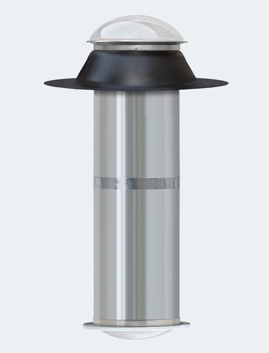 K series 13 inch flat tubular skylight model black