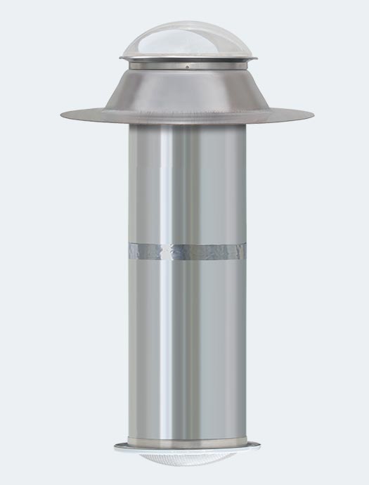 K series 13 inch flat tubular skylight model mill finish