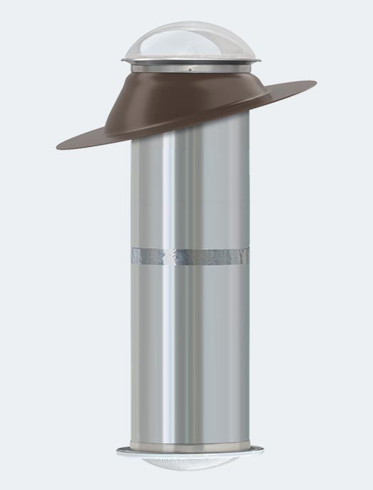 K series 13 inch pitch tubular skylight model bronze