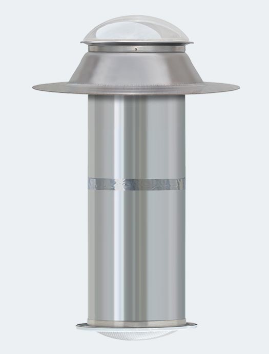 K series 18 inch flat tubular skylight model mill finish