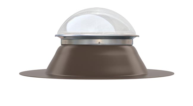 Kennedy tubular skylight flat roof dome and flashing