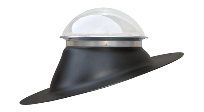 Kennedy tubular skylight pitched roof dome and flashing
