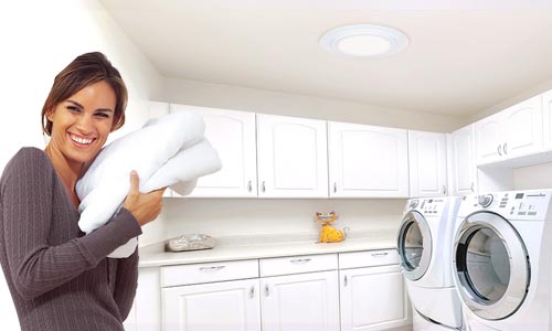 Kennedy vent kit installed in laundry room mobile